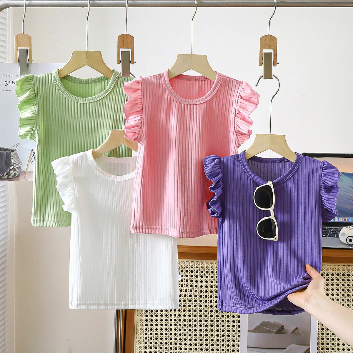 Toddler Clothes Girls Summer T-shirt Sleeveless Tops For Kids