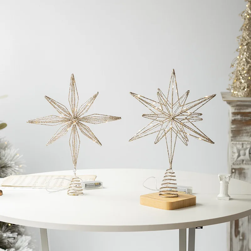 Christmas Tree Top Shining Iron Star