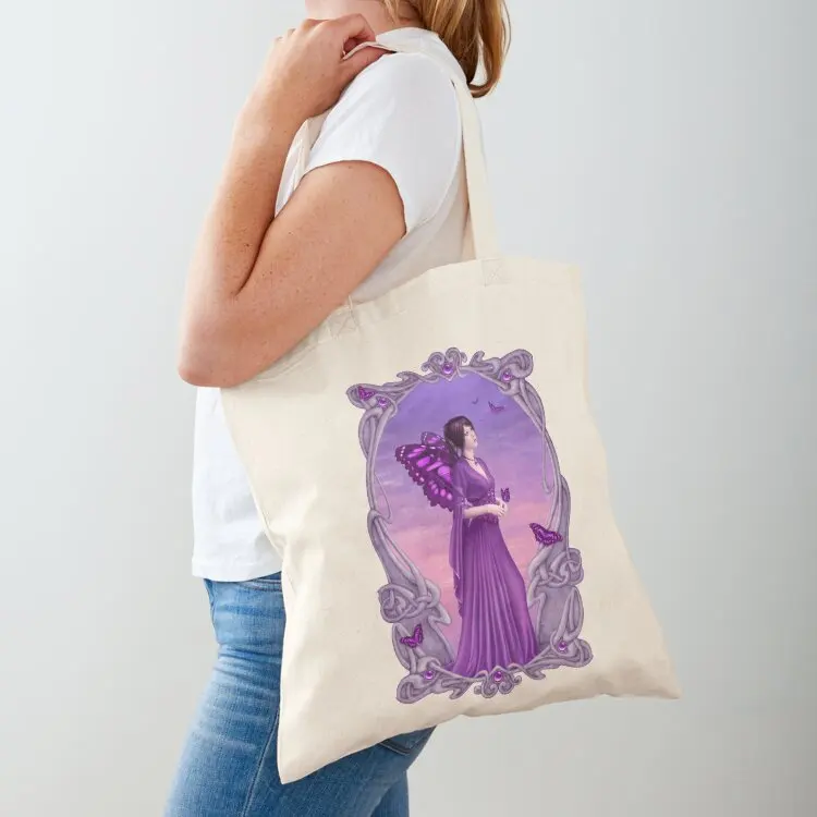 

Amethyst Birthstone Fairy Tote Bag tote bags men canvas bags reusable shopping bags Canvas shoulder bag
