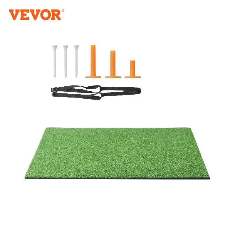 VEVOR 5/10/15mm Golf Hitting Mat Artificial Turf Golf Hitting Mat Golf Hitting Training Aids w/Golf Tees Golf for Practice