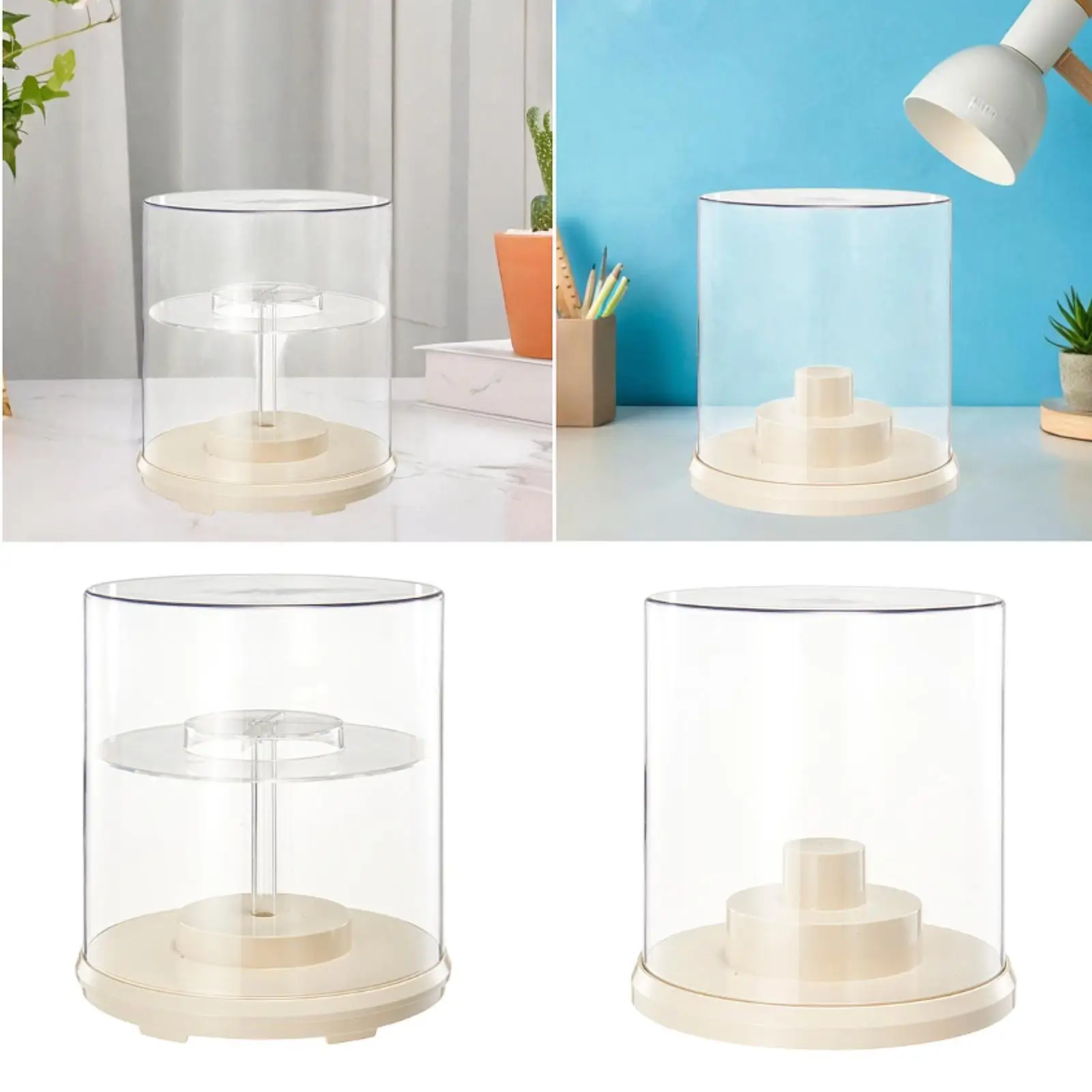 

Display Case Countertop Box Organizer for Collectibles Elegant Display Shelf Rotating Showcase for Diecast Model Collections