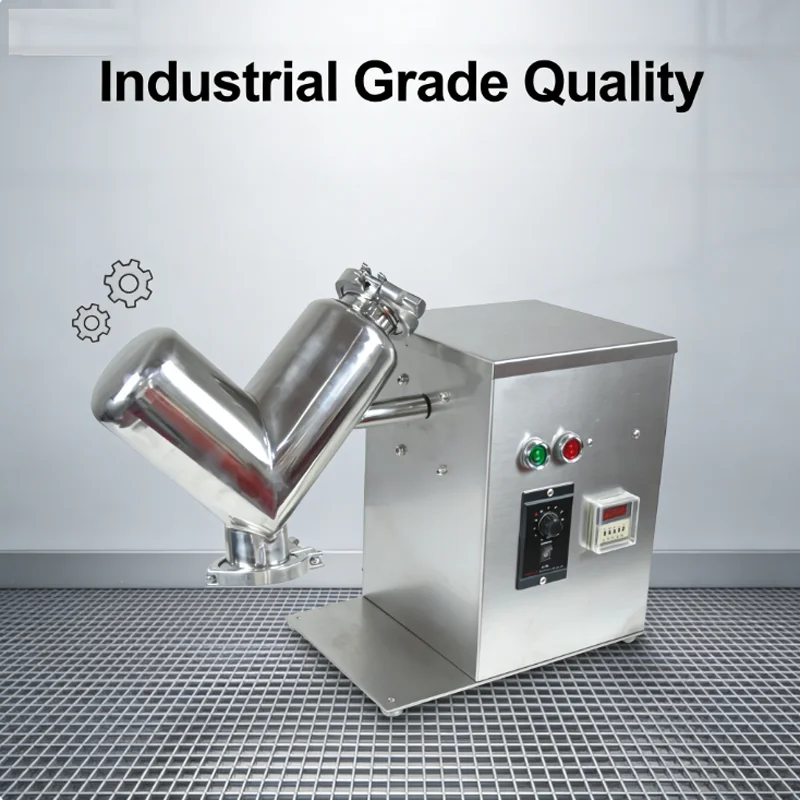 Pequeño laboratorio uso doméstico mezclador de polvo automático licuadora mezclador en forma de v máquina mezcladora de proteína en polvo