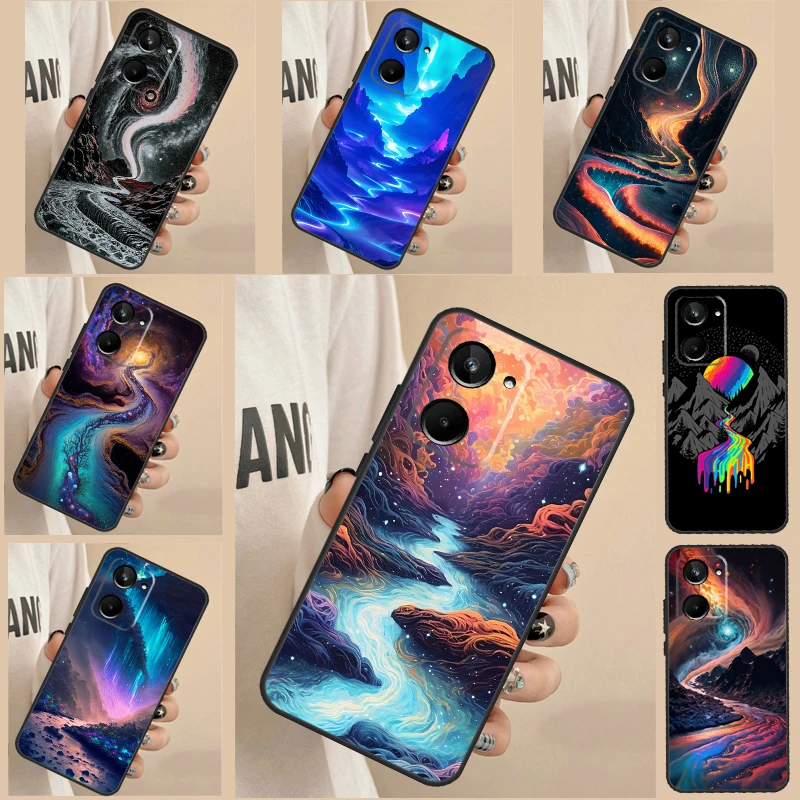 Cosmic River For Realme C33 C55 C53 C35 C31 C30 C21Y C25s C15 GT Neo 5 3 3T 2T 8 9 10 11 Pro Plus Case