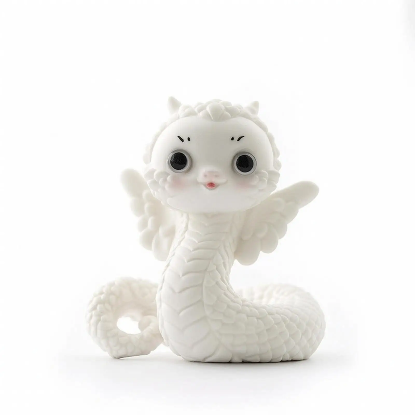 Snake Figurine Cute Ceramic Snake Glazed Desk Ornament for Collectors, Astrological Enthusiasts, Home Decor, Shelf, Office