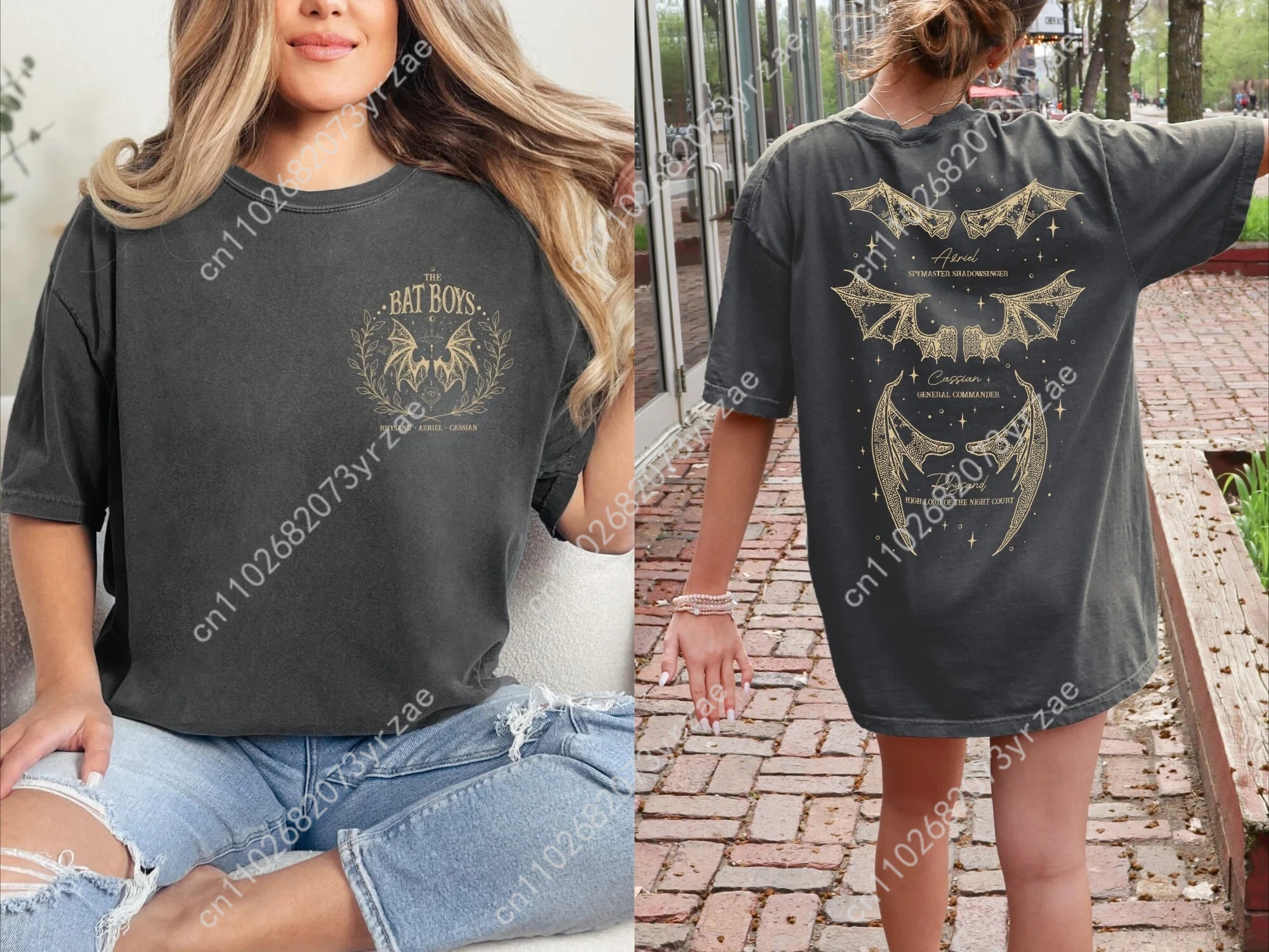 

The Bat Boys Retro Wash Tshirt Man Woman High Quality Vintage T Shirt Cotton Short Sleeves Fashion T-shirt Soft Breathable Tops