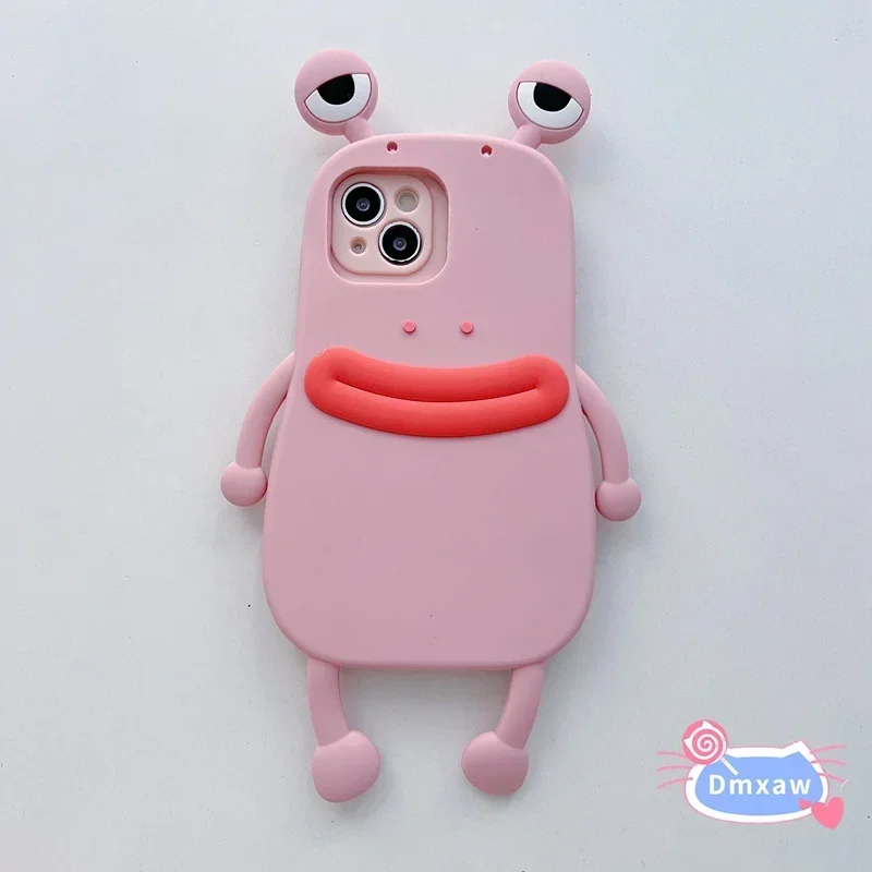 3D Cute Frog Phone Case For OPPO A58 A58X A17 A17K A77 A57 2022 4G 5G A94 5G A54 4G Reno 2Z 2F 2 Z A92 A72 A52 Silicone Cover