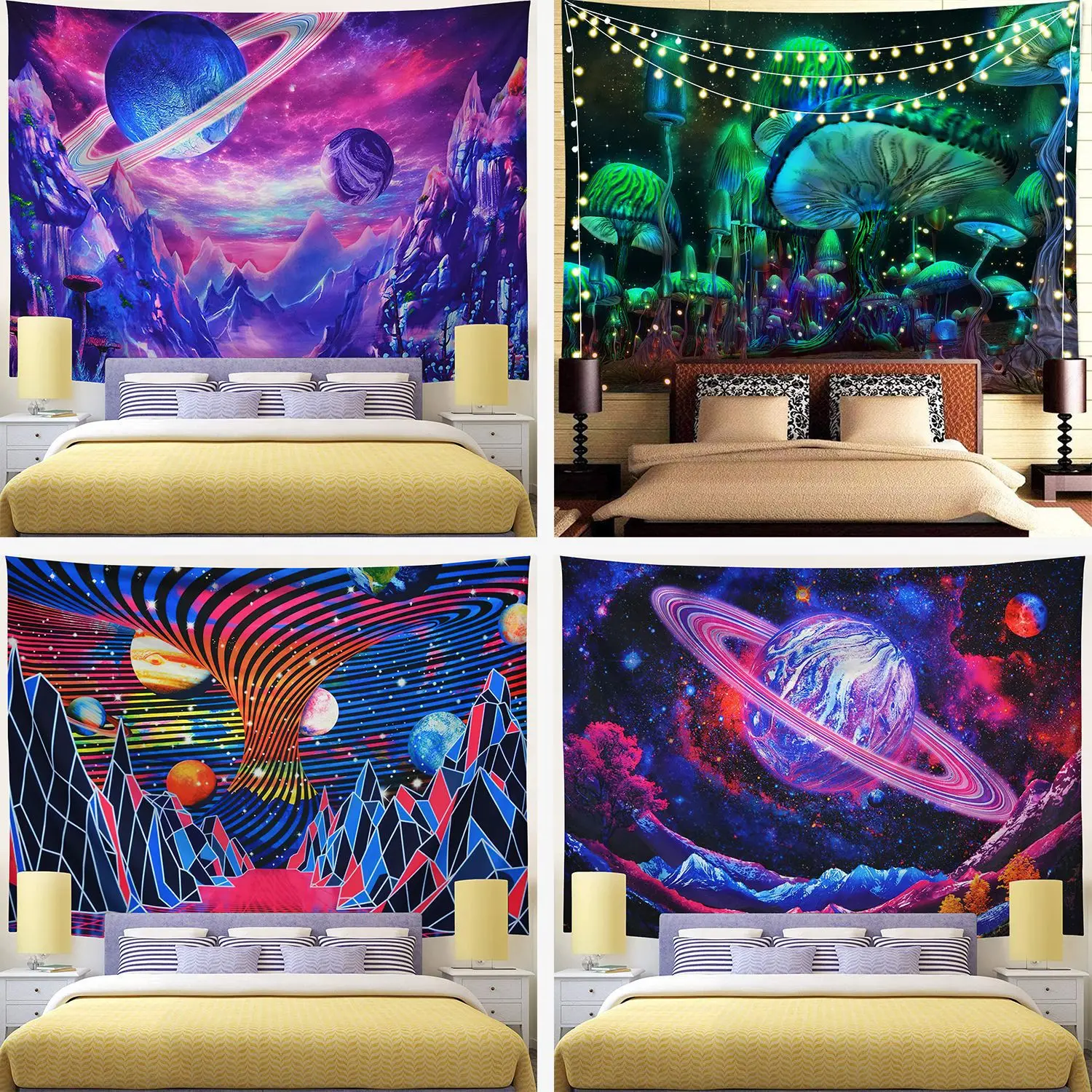 

Infinite Galactic Space Digital Printing Psychedelic Tapestry 2022 New Fashion Bed Room Decor tapete para quarto 02