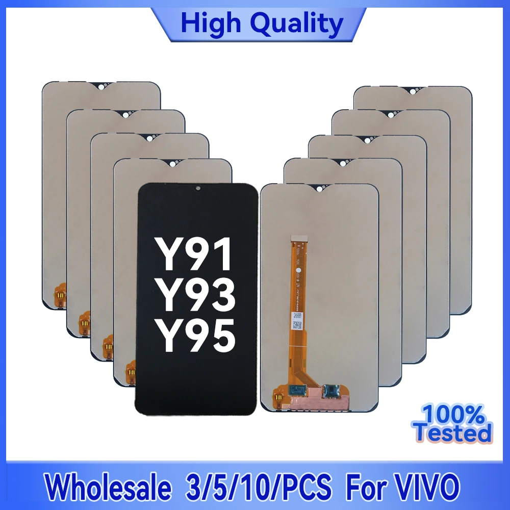 

Оптовая продажа, 3/5/10 шт./лот для VIVO Y91 Y93 Y95, ЖК-экран с сенсорной сборкой, компьютерные детали и аксессуары