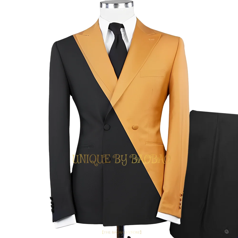 Mens Multi-Colors Suit 2-Piece Tuxedo for Prom Business Wedding Dance Banquet Birthday Easter Summer Party (Jacket + Pants)