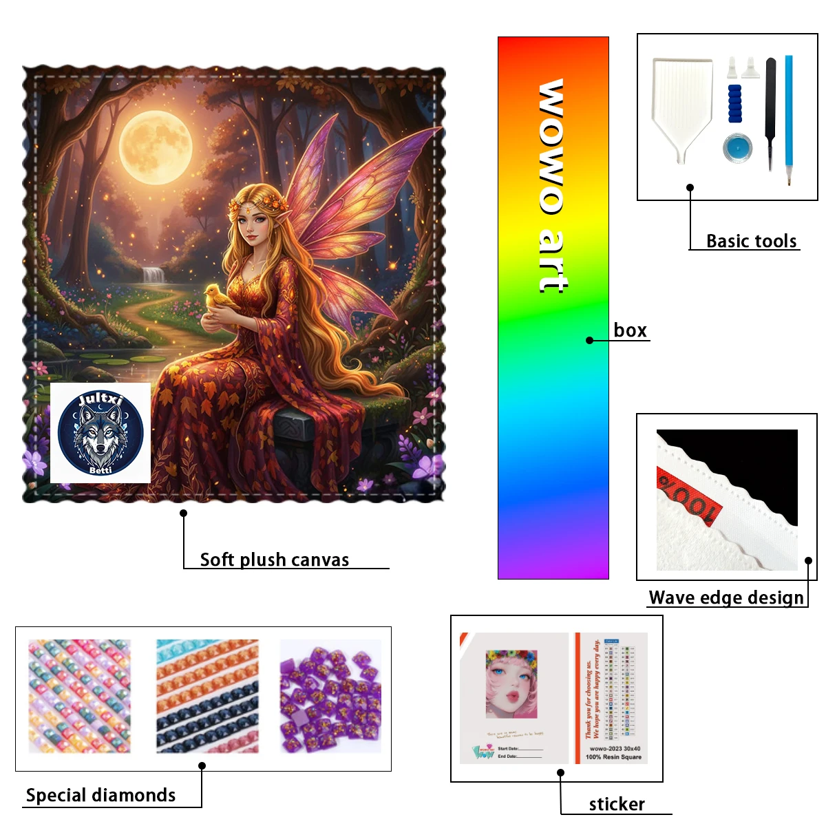 

【Betti_ Diamond Art】Red Butterfly Girl Crystal AB Rhinestone FD Rhinestone Perfect Resin Diamond