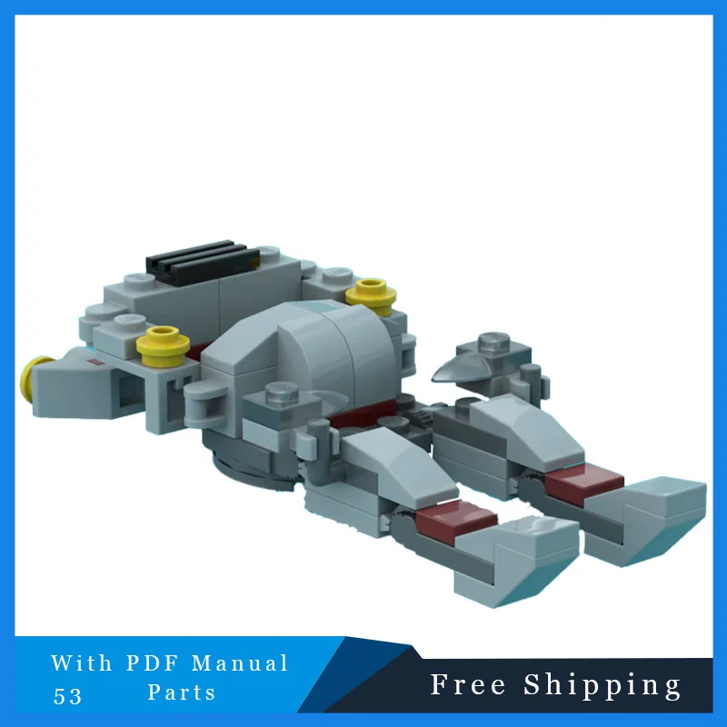 53 pçs moc estrela batalha bloco de construção modelo quebra-cabeça combate tripulado nave espacial crianças brinquedo educativo diy montagem presente do feriado