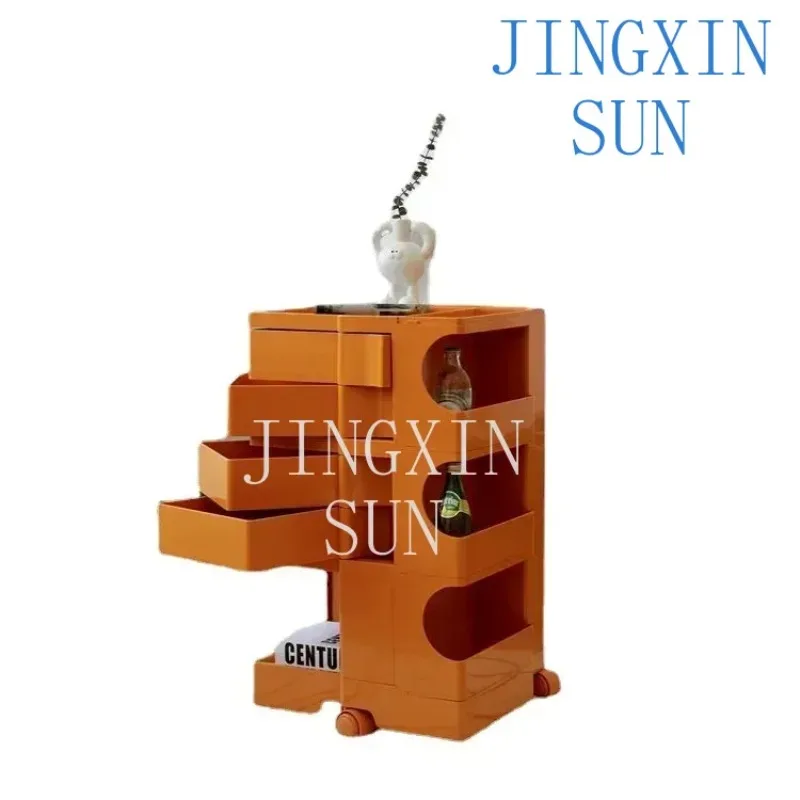 Rotating Storage Poppy Cabinet Small Apartment Movable Storage Cabinet Internet Celebrity Ins Style Bedside Cabinet