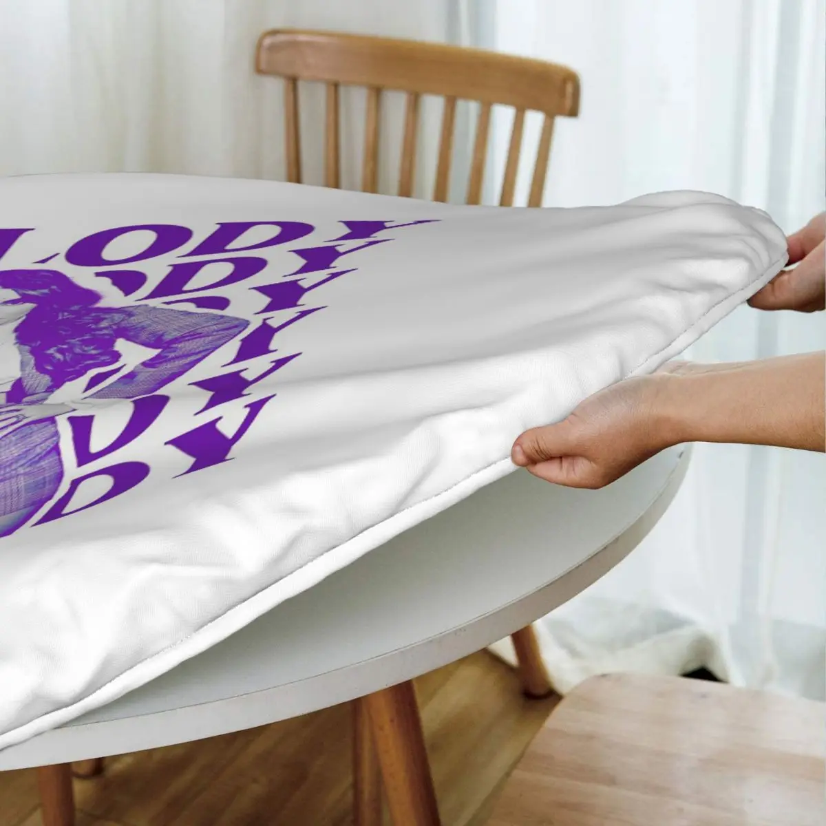 Melody Esa Diva Spain Eurovision Merch Waterproof Round Tablecloth Oilproof Table Cloth for Kitchen Events Dining Table Cover
