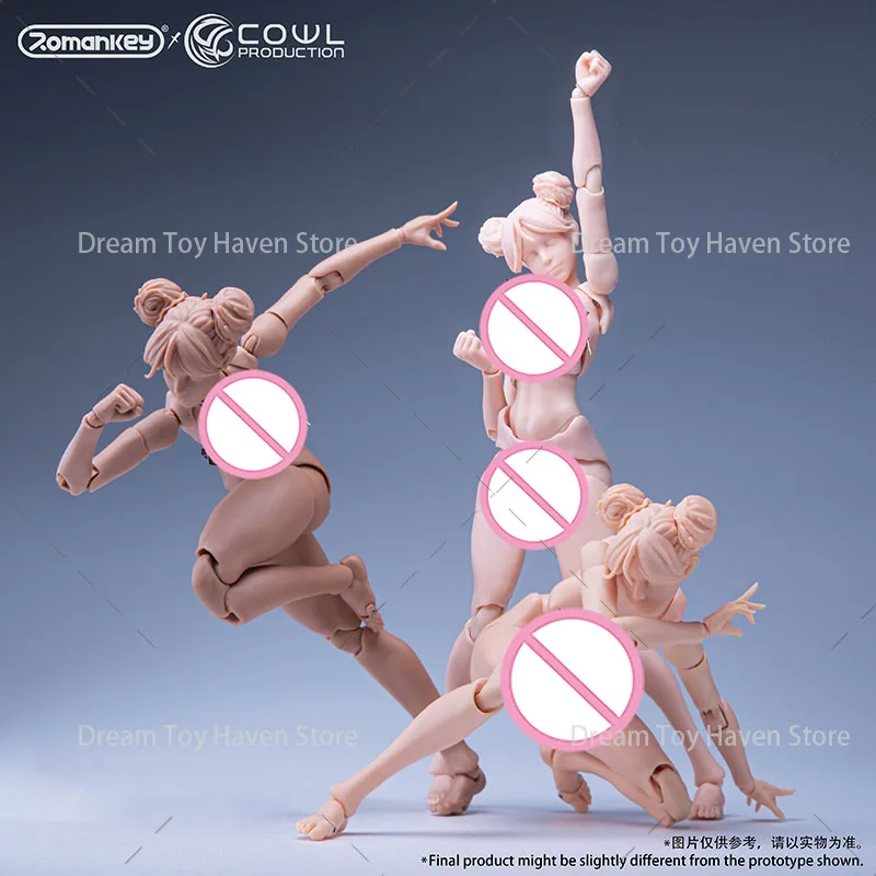 ‌ Romankey X COWL Originale Scala 1/12 Soldato Ragazza Anime ‌   Figura d'azione bambola articolata super flessibile da 6 pollici con corpo articolato