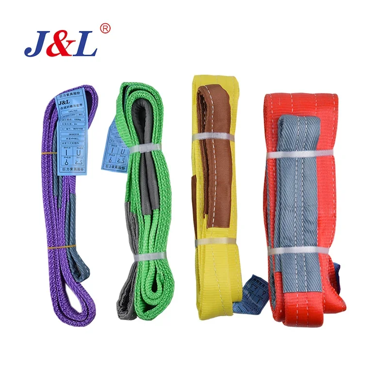 

JULI Heavy Duty Webbing Hoist Lifting Belt Sling Polyester Webbing Slings 1T~12T Load Lifting Belt Web Sling OEM ODM