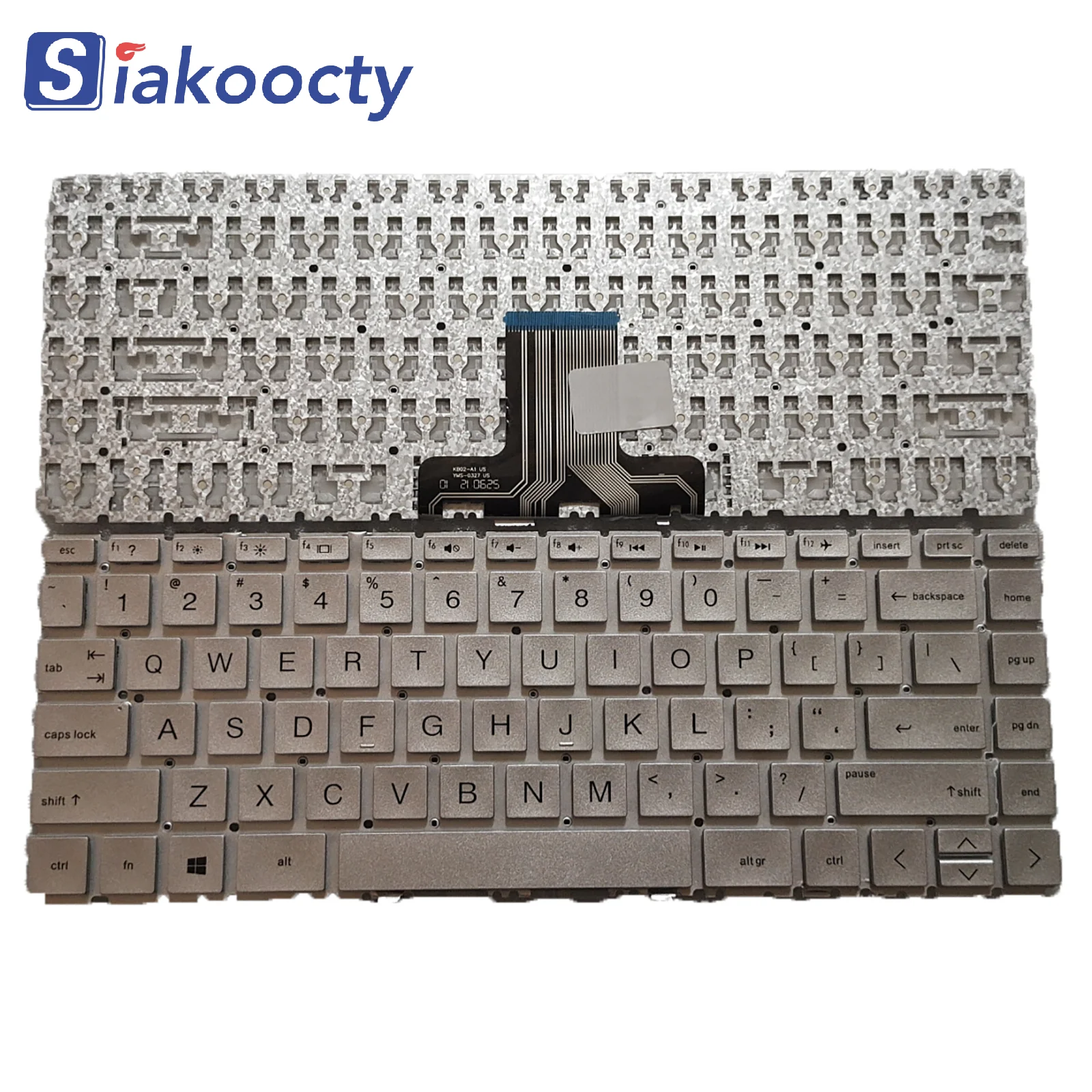 New US English For HP Pavilion X360 14-CD 14-CE 14-CM 14-DA 14-DK 14-CK 14-CC Silver Notebook Laptop Keyboard