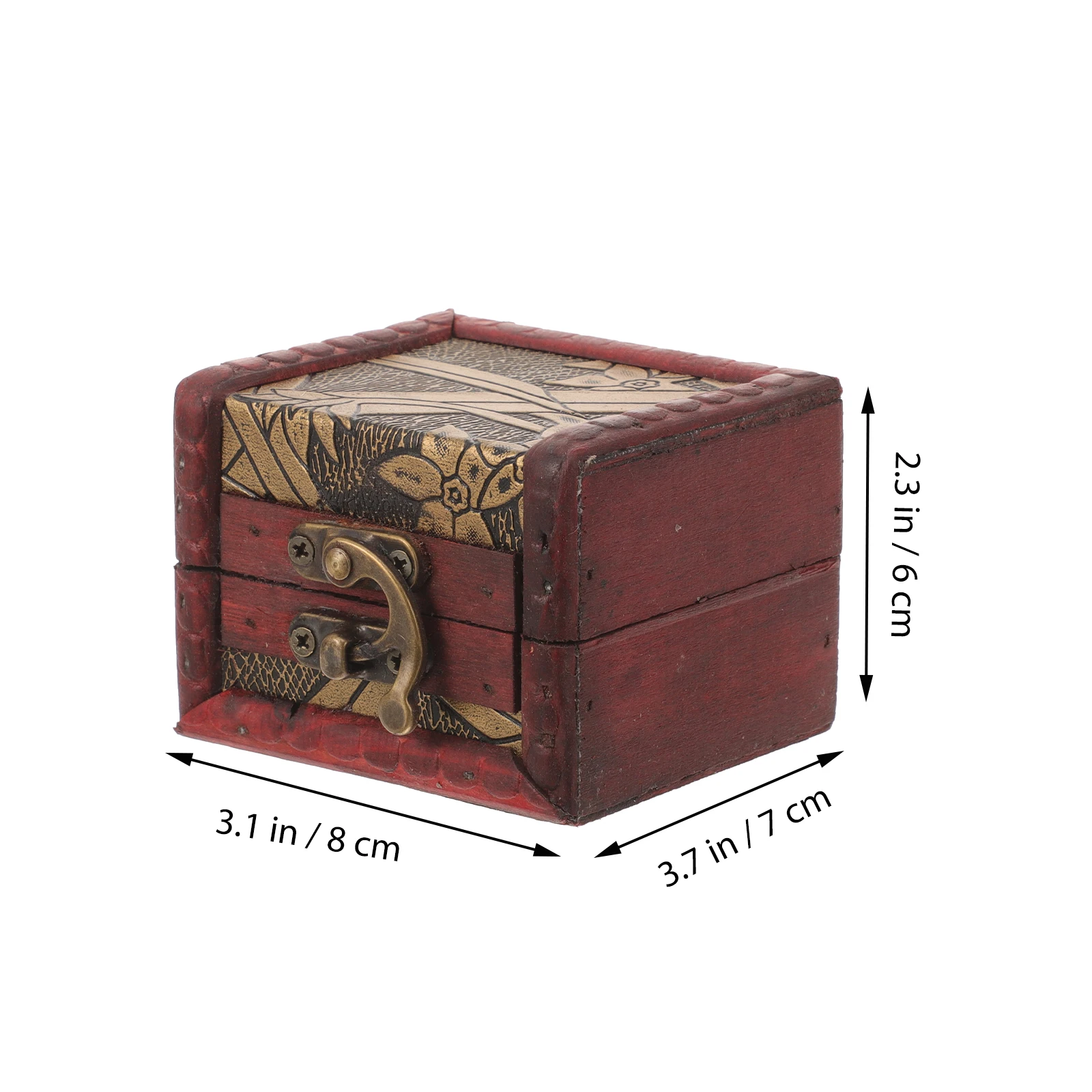 

Portable Jewelry Box Retro Decor Storage Case Bracelet Vintage Boxes Alloy Small