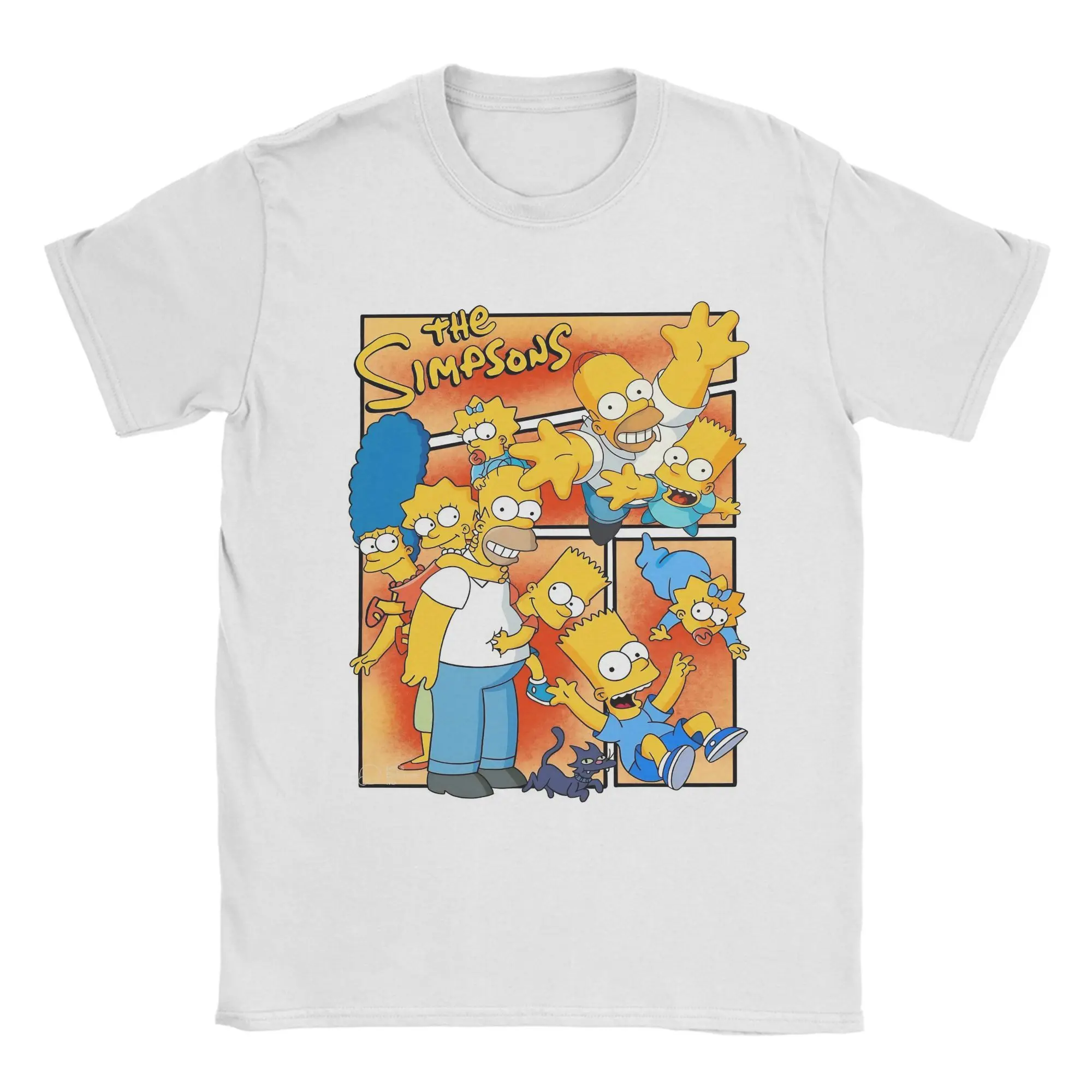 Funny  The S-Simpsons Family T Shirt Men Cotton Short Sleeve  Round Neck Summer Tops