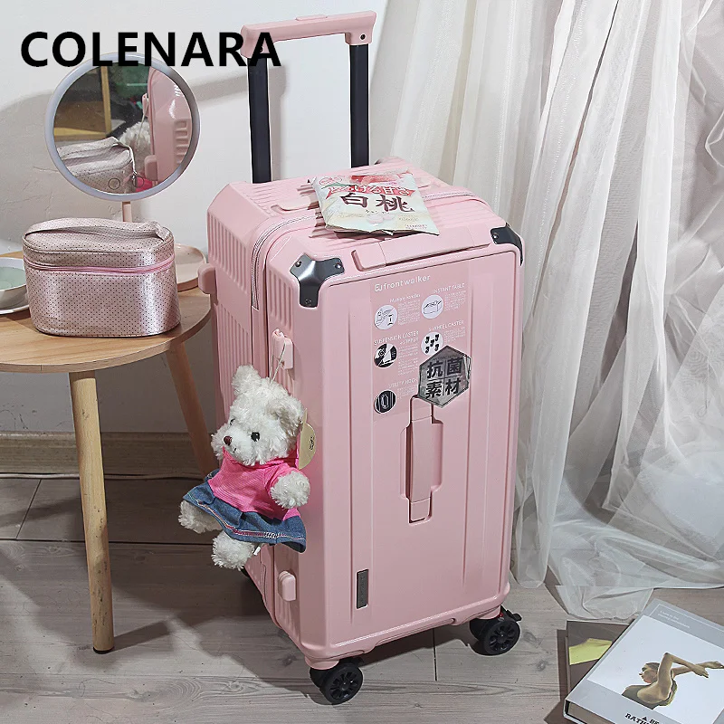 COLENARA High-quality Suitcase Large-capacity ABS + PC Trolley Case Family Travel Essentials Women's with Wheels Rolling Luggage