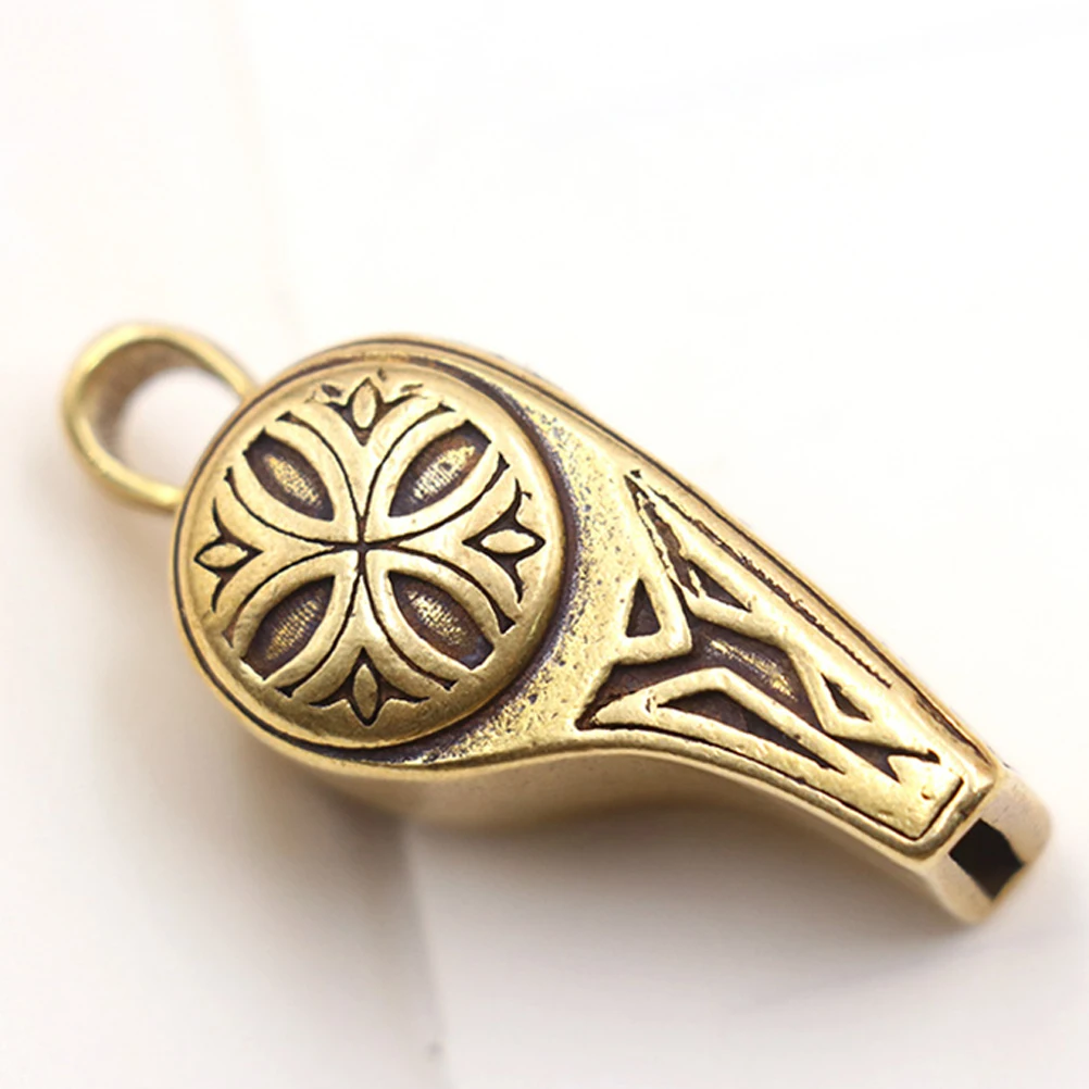 

Brass Whistle Keychain Ring Pendant Jewelry Making Pendants Outdoor Hanging Charm DIY Charms