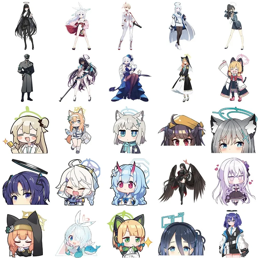 10/30/50 pz Blue Archive Cartoon Stickers Hoshino Shiroko Sticker Anime estetica Laptop Skateboard Phone bagagli decalcomanie Anime