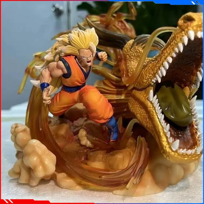 Dragon Ball Z Anime Figure Son Goku Action Figure Goku Super Saiyan 3 Dragon Fist Children Toys Room Decoration Birthday Gift