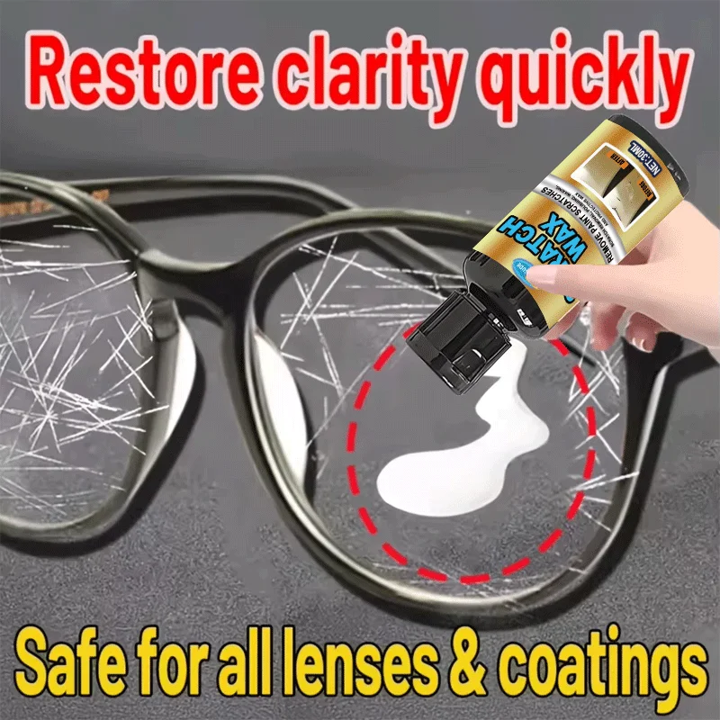 Glasses Restoration Resin: Repair cream for repairing glasses scratches, yellowing and wear, lens repair, automotive glass