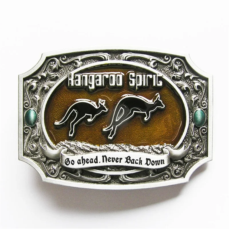 Nuovo stile Vintage Australia canguro occidentale fauna selvatica fibbia della cintura BUCKLE-WT114