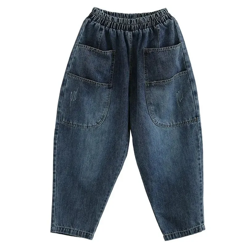 Streetwear Ankle Length Harem Jeans Women Casual Punk Baggy Denim Pants Vintage Design High Waist Vaqueros Fashion Pantalones