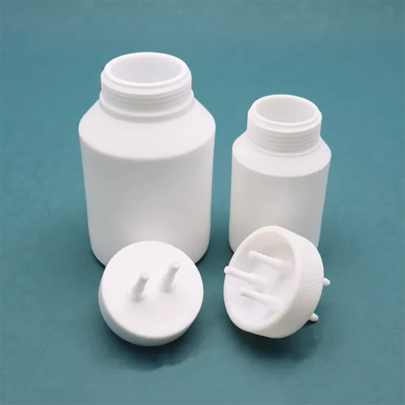 

Polytetrafluoroethylene liquid phase bottle PTFE mobile phase bottle cap reactor feed bottle adapter cap