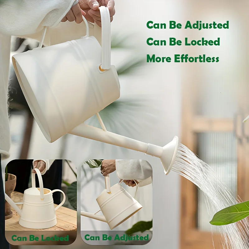 Large Capacity Water Cans with Extended Nozzle Durable Leak-Proof Design Non-Slip Handle for Easy Plant Watering Garden Supplies