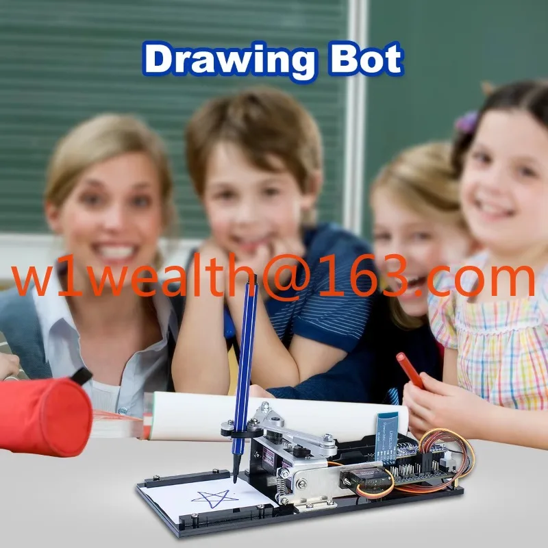 Picture 7: Robotic arm drawing kit includes Nano V3.0 ATmega328P controller board programmable DIY plotter for Arduino projects