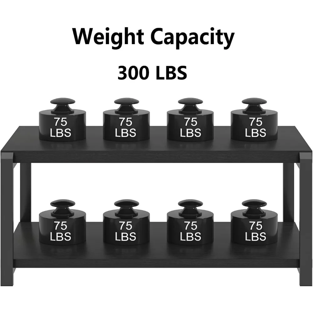 طاولة قهوة صناعية ريفية حديثة، طاولة مركزية خشبية مستطيلة مع مساحة تخزين لغرفة المعيشة
