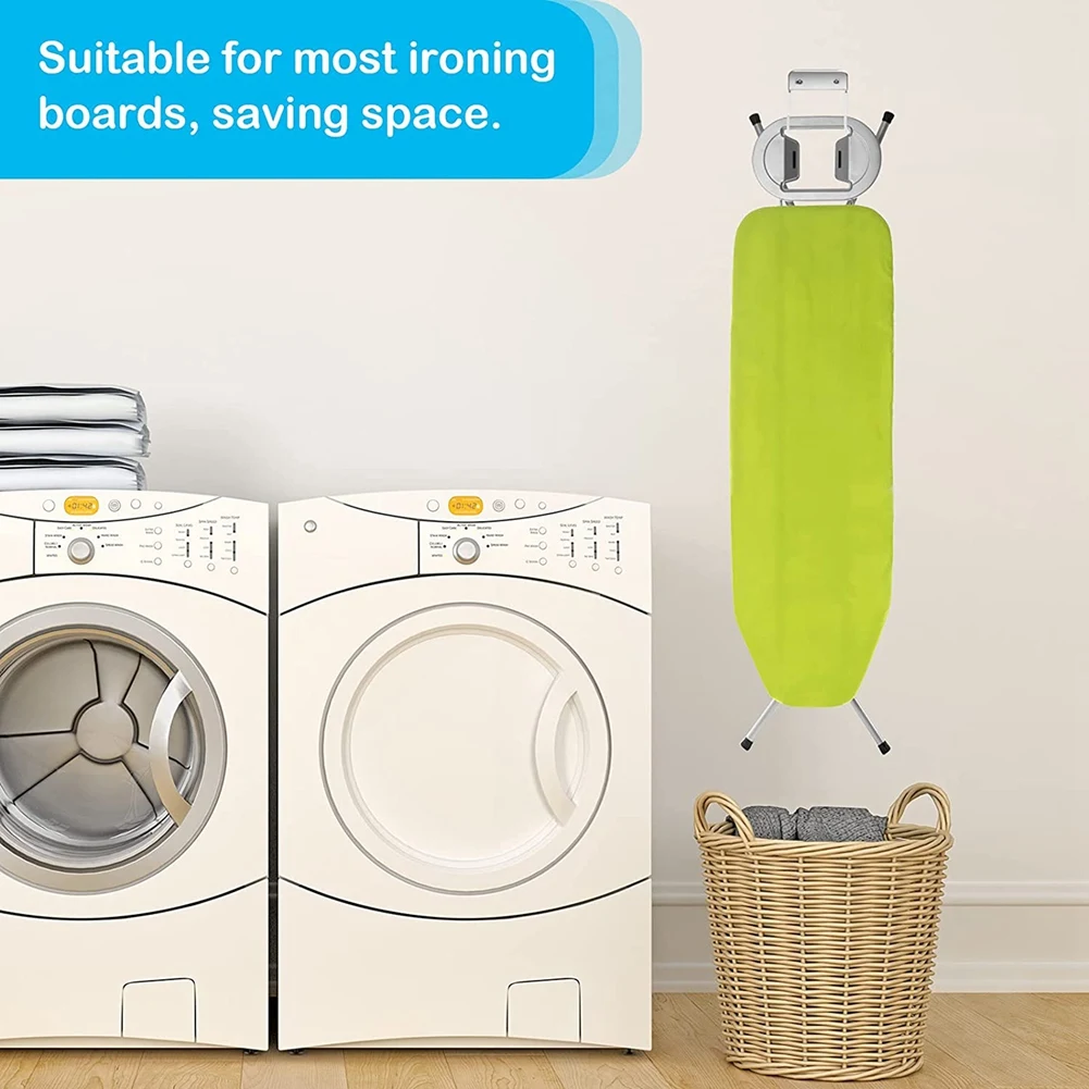 A78I Ironing Board Hanger Wall Mount, Ironing Board Holder Organizer Wall Holder, Wall Mounted Ironing Board Holder Shelf