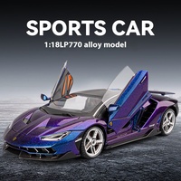 Can Be Collected 1 18 LP770 Vehicle Toy Models，Boy Toys Car Model With Lights and Sound Effects，Suitable for Indoor Ornaments