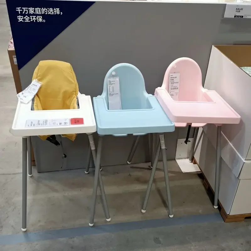 كرسي مرتفع للأطفال من البلاستيك القوي مع صينية قابلة للتعديل، مقعد طعام للأطفال الصغار، كرسي تغذية للرضع سهل التنظيف للمنزل #4