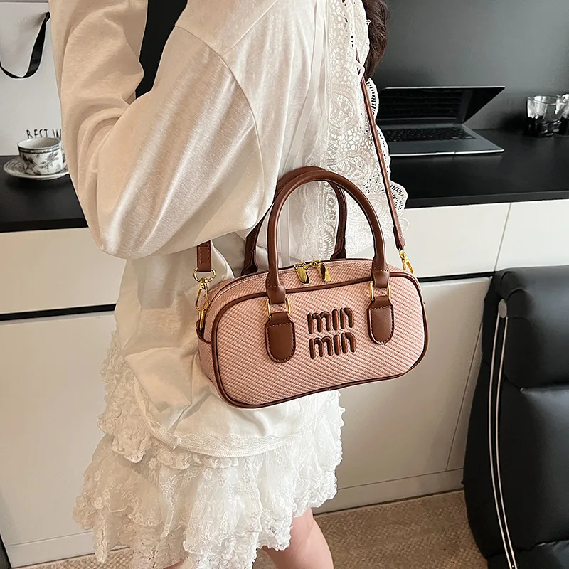 

2025 New Womens Color Block Shoulder Bag, Spacious Adjustable Strap Crossbody Purse, Versatile Tote for Work & Daily Use