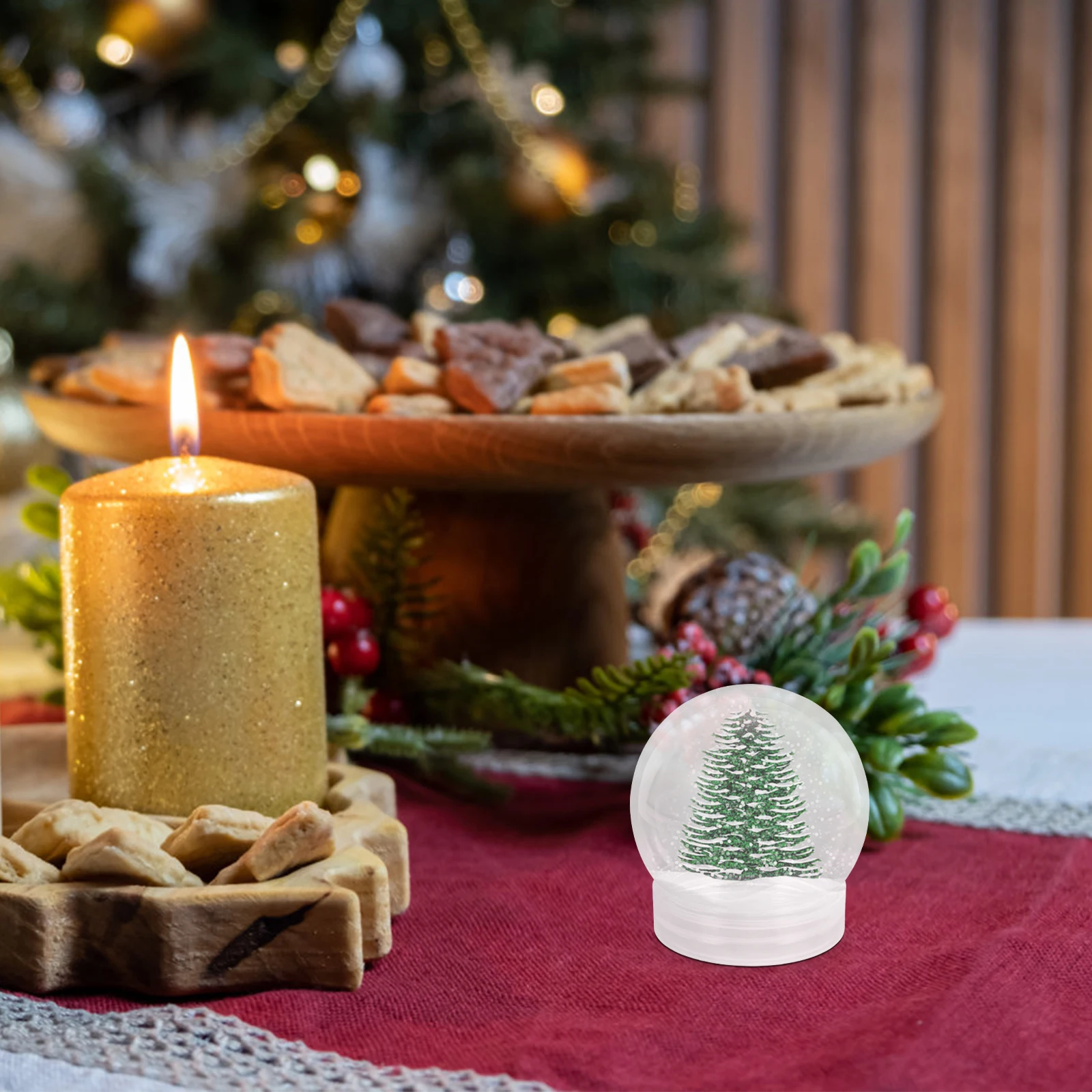 

10pcs Snow Globe Accessories High Transparent Plastic Round Water Globes for Christmas DIY Crafts Making Supplies