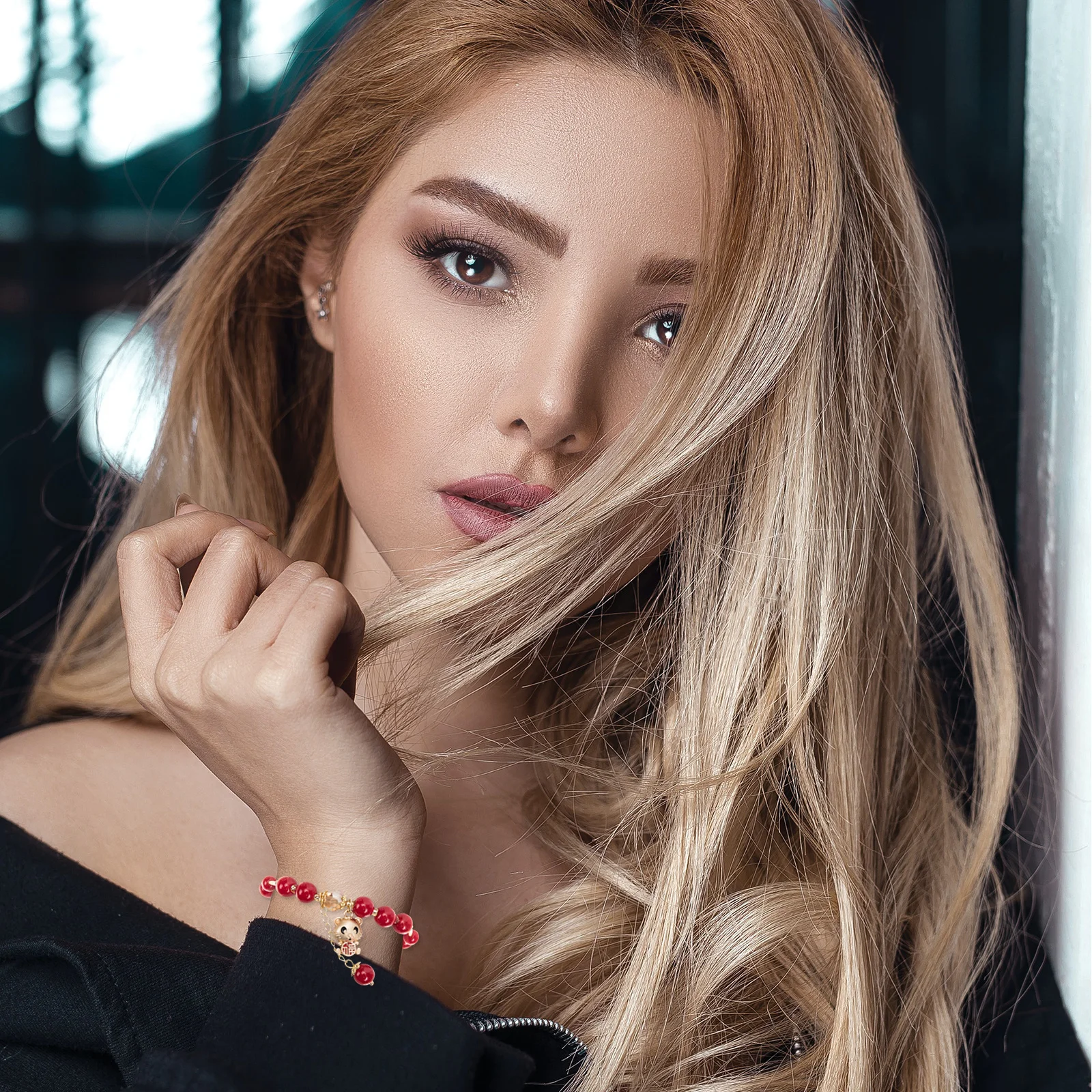 

2Pcs Crystal Bracelet Red String Wrist Chain for Luck Protection Chinese Style Jewelry Gift Valentine Spring Festival