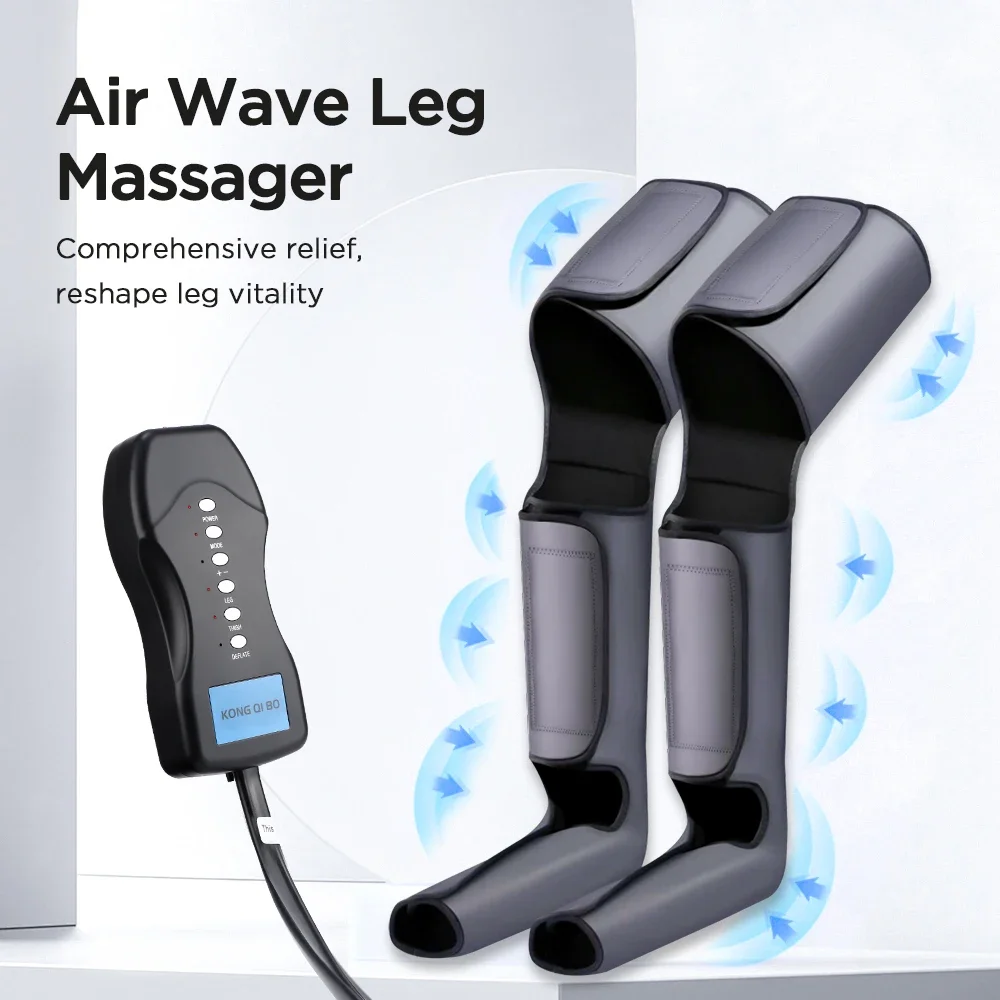 Air Wave Leg Massager Electric Thigh Calf Foot Massager Home Adjustable Massage Equipment With Controller Relax Leg Muscles