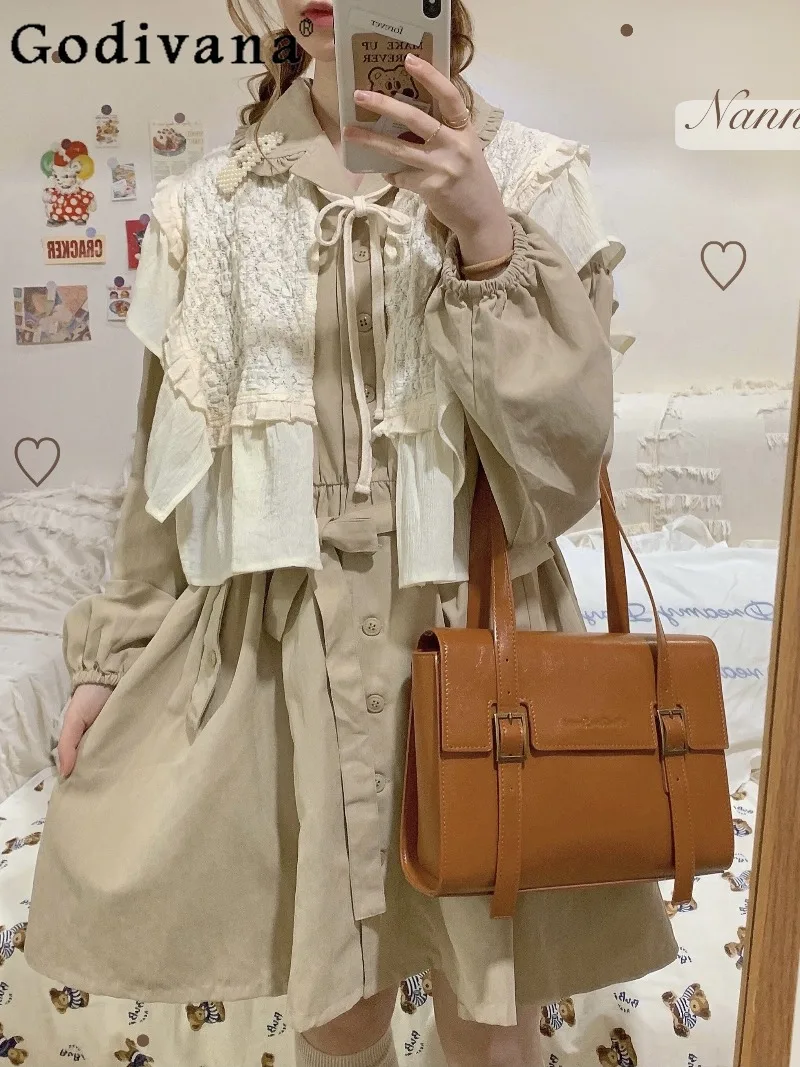 

College style school supply feeling JK uniform shoulder bag Japanese original solid color versatile casual women's handbag