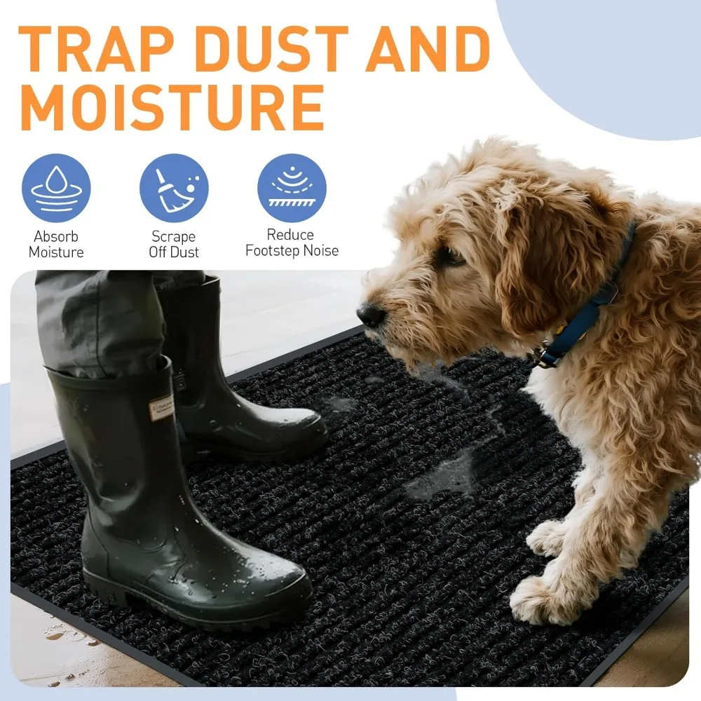 سجادة باب خارجية قابلة للتخصيص وغير قابلة للانزلاق، 2 قدم × 31 قدم، درجة تجارية، سهلة التنظيف، سجادة مدخل منخفضة المستوى #5