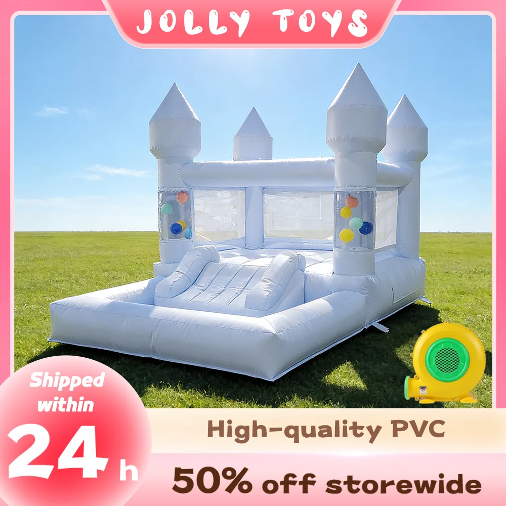 

Backyard/Indoor Castle Kids Party Inflatable Bounce House with Slide Bounce House for Kids 5-12 Bouncer with Blower for Outdoor