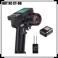 New 2024 HOTRC CT-8B 8CH Transmitter Remote Controller 2.4Ghz Radio For RC Model Car Boat Aircraft Quadcopter Accessories