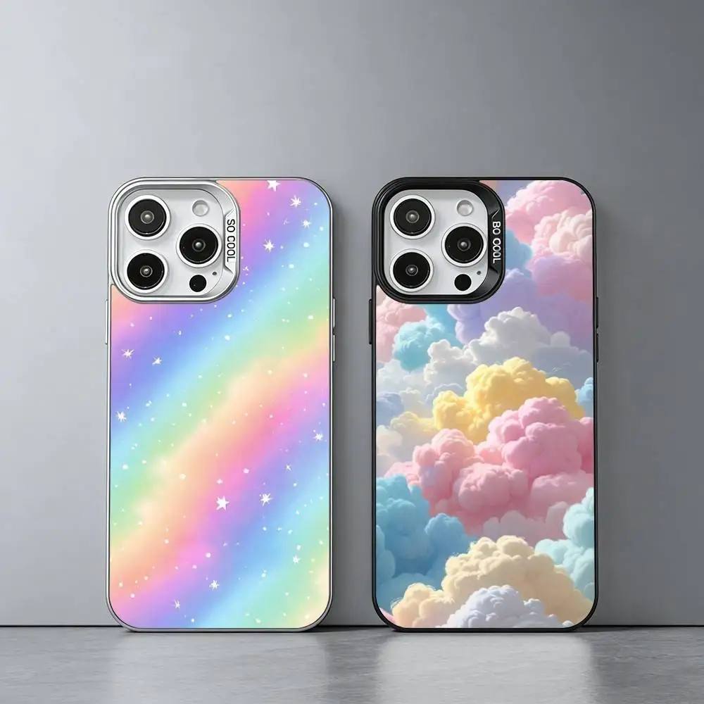 

C-Colorful C-Candy Color Phone Case For iPhone 17,16,15,14,13,12,11 Plus,Pro Max,XS,Colored silver phone case