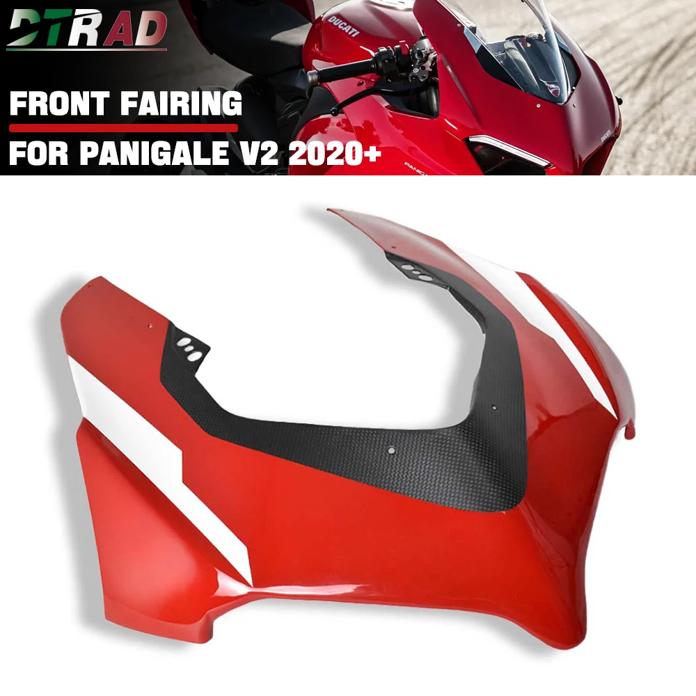 

For DUCATI Panigale V2 2020-2024 V4 V4S 2018-2019 (Not V4R) Carbon Fiber Front Fairing Head Nose Hood Cover Cowls Modified Parts