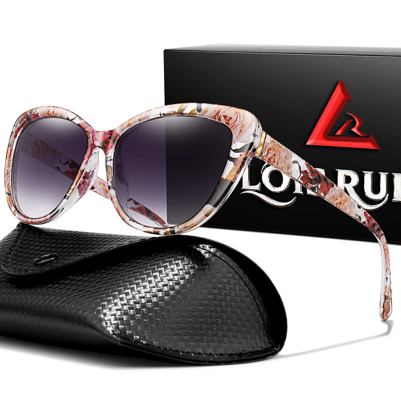 Vintage-Angelsonnenbrille für Männer und Frauen, lässige Retro-Rundbrille mit UV-Schutz, Outdoor-Sport, Laufen, Wandern mit BOX