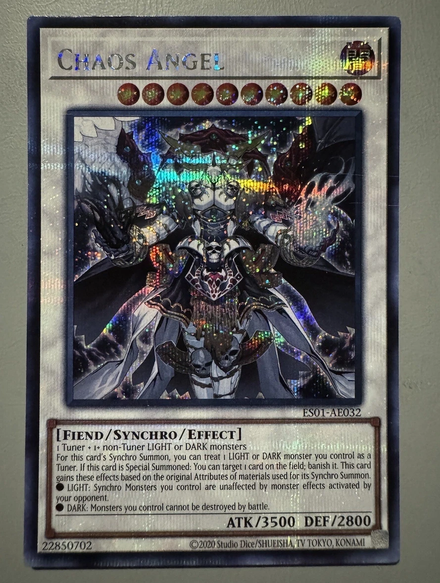 

Yugioh KONAMI Duel Monsters ES01-AE032 Chaos Angel Secret Rare Asian English Collection Mint Card