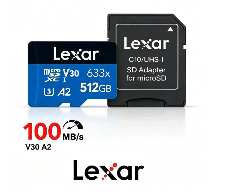 Original Lexar 633x Multifunctional TF Card microSD Memory Card Blue Micro SD Card A1 A2 V10 V30 for Phone Table DVR