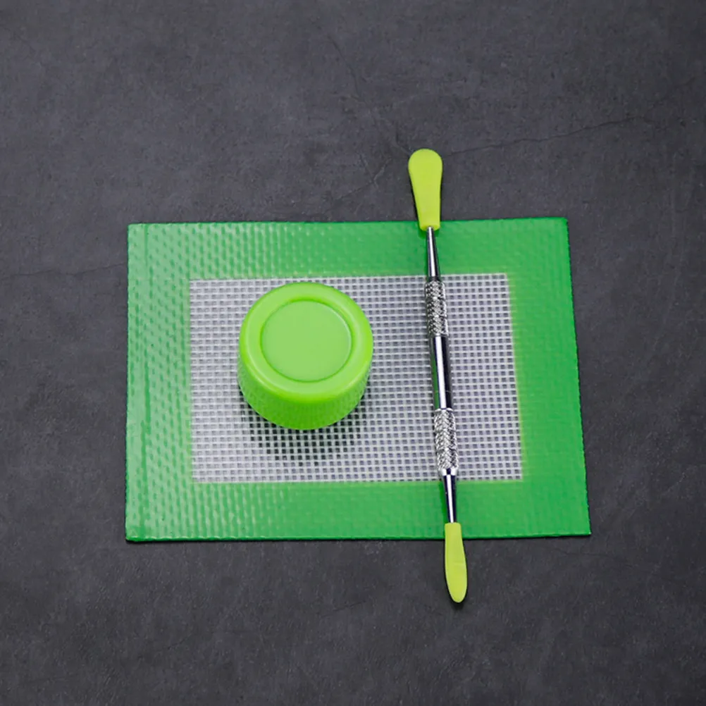 4pcs Silicone Mat Baking Sheet Liner Heat Resistant Non-Stick Reusable Liner For Oven Microwave Freezer 11X8.5Cm Green